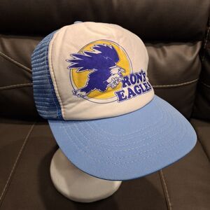 Vintage Ron's Eagles California Headwear White And Light Blue Foam Trucker Hat